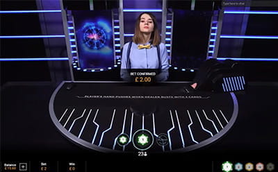 Quantum Blackjack gyvo kazino žaidimas